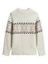 Woolrich Fair Isle Jacquard Sweater In Neutral