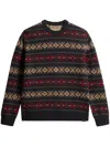 Woolrich Fair Isle Knitted Sweater In Brown