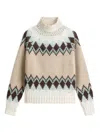 Woolrich Fair Isle Pattern Turtleneck Sweater In Neutral