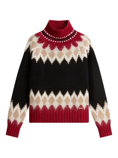 Woolrich Fair Isle Patterned Crew-neck Sweater In Multi