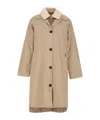 Woolrich Faux-fur Collar Coat In Multi