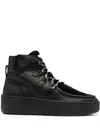 Woolrich Faux-fur Detail Trainers In Black