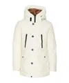 Woolrich Feather Down Hooded Coat In White