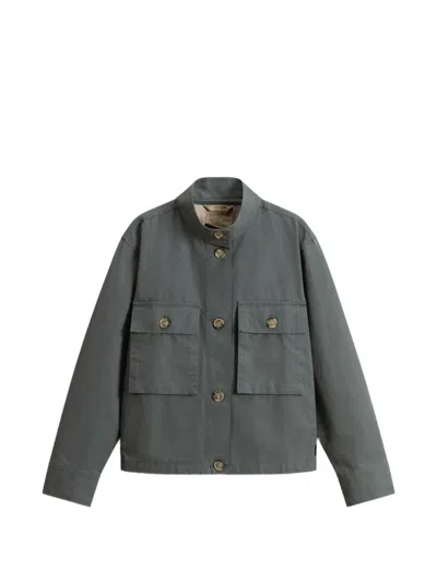 Woolrich Field Patch-pocket Jacket In Pink