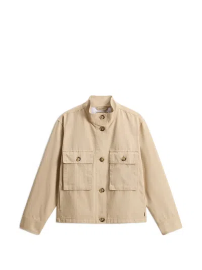 Woolrich Field Patch-pocket Jacket In Pink