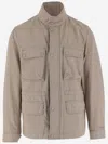 Woolrich Field Pattern Shirt Jacket In Beige