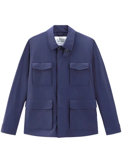 Woolrich Field Shirt Jacket In Blue