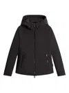Woolrich "firth Down" Short Parka In Black