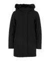Woolrich Black Stretch Polyester Firth Down Jacket In Black