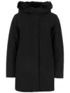 Woolrich Black Stretch Polyester Firth Down Jacket In Black