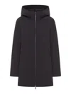 Woolrich Firth Parka In Tech Softshell In Black
