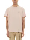 Woolrich Flamed Cotton T Shirt In Pink