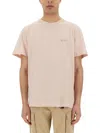 Woolrich Flamed Cotton T Shirt In Pink