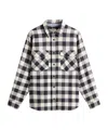 Woolrich Flannel Buffalo Check Pattern Shirt In Gray