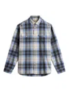 Woolrich Flannel Duncan Shirt Clothing In Blue