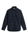 Woolrich Flannel Duncan Shirt In Blue