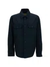 Woolrich Flap-pocket Collar Jacket In Blue
