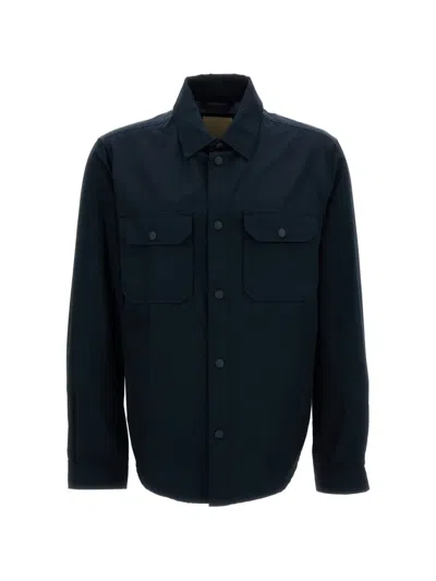 Woolrich Flap-pocket Collar Jacket In Blue