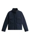 Woolrich Flap-pocket Padded Jacket In Blue
