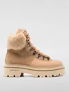 Woolrich Sheepskin Hiking Boots In Beige