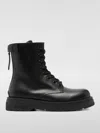 Woolrich Leather Combat Boots In Schwarz