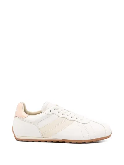 Woolrich Flat Leather Sneakers In Neutral