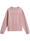 Woolrich Fleece Crew Neck Sweatshirt In 粉色