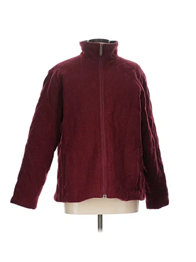 Pre-owned Woolrich Fleece Jacket In Burgundy