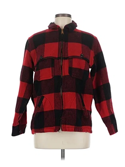 Pre-owned Woolrich Fleece Jacket In Red