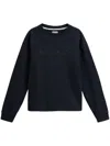 Woolrich 'embroidered Logo Crewneck In Black
