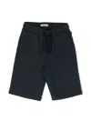 Woolrich Fleece-texture Sweat Shorts In Blue