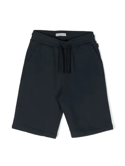 Woolrich Kids' Fleece-texture Sweat Shorts In Blu
