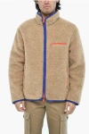 Woolrich Fleeced Reversible Jacket With Contrasting Details In Neutral