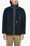 Woolrich Fleeced Terra Jacket With Zip In Blue