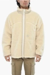 Woolrich Fleeced Terra Jacket With Zip In Neutral