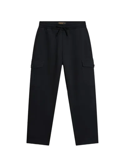 Woolrich Fleece-texture Track Pants In Black