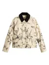 Woolrich Floral-print Velvet Jacket In Neutral