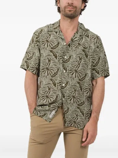 Woolrich Floral Shirt In Green