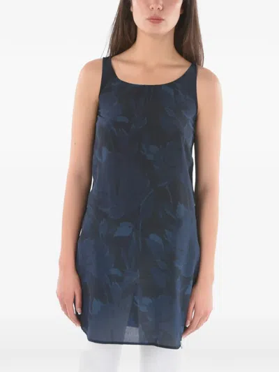 Woolrich Floral-print Sleeveless Blouse In Blue