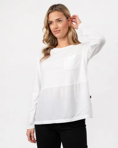 Woolrich Fluid Jersey Ls Womens Tee In White