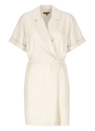 Woolrich Fluid Tencel Dress In Metallic