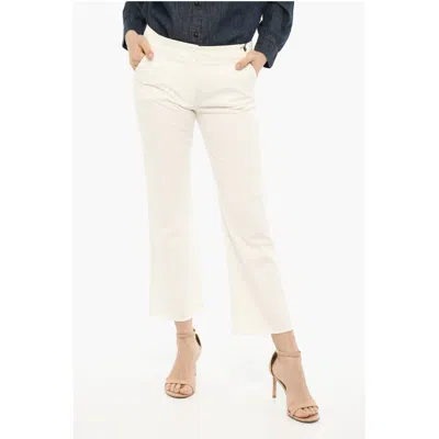 Woolrich Frayed-hem Light Wash Jeans 22,5cm In White