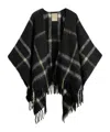 Woolrich Fringed Cape In Black