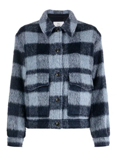 Woolrich Wool Jacket In Blue