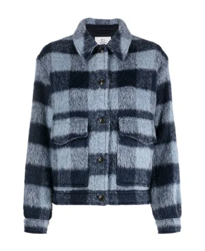 WOOLRICH WOOLRICH CHECK-PATTERN BUTTONED SHIRT JACKET
