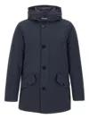 Woolrich Functional Parka With Structured Silhouette In Blue