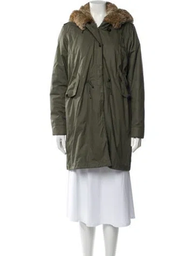 Pre-owned Woolrich Fur Coat In Green