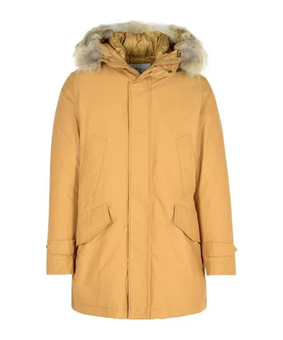 Woolrich Fur Trim Polar Parka In Yellow