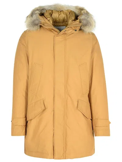 Woolrich Fur Trim Polar Parka In Yellow