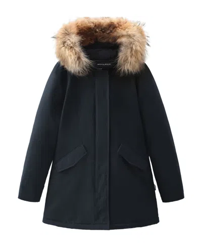 WOOLRICH WOOLRICH FUR-TRIMMED HOODED PADDED COAT
